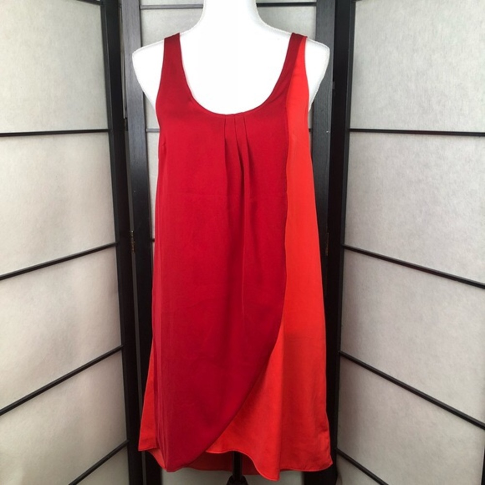 Silence + Noise red two tone shift dress, XS